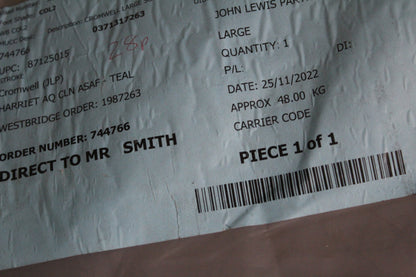 John Lewis Bailey II 4 Seater LHF Chaise End Sofa In velvet steel