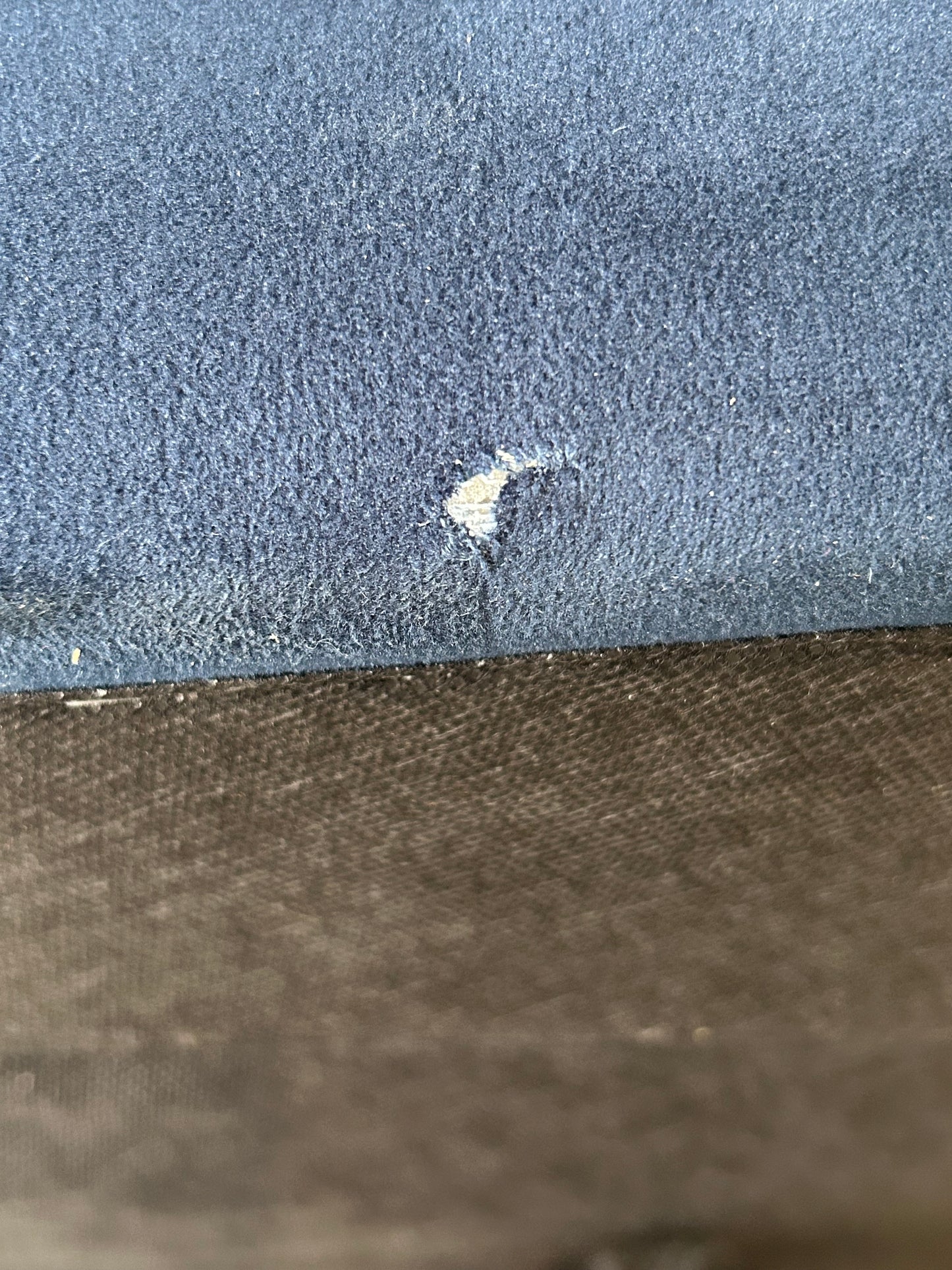 John Lewis Lozenge Large 3 Seater Sofa Easy Clean Plush Velvet Navy