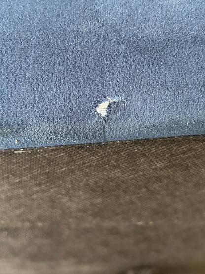 John Lewis Lozenge Large 3 Seater Sofa Easy Clean Plush Velvet Navy