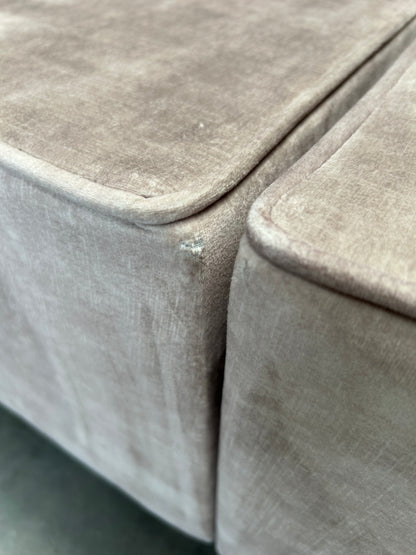 TEMPUR® Suffolk Continental 4 Drawer Divan Base, Double, Stone Velvet