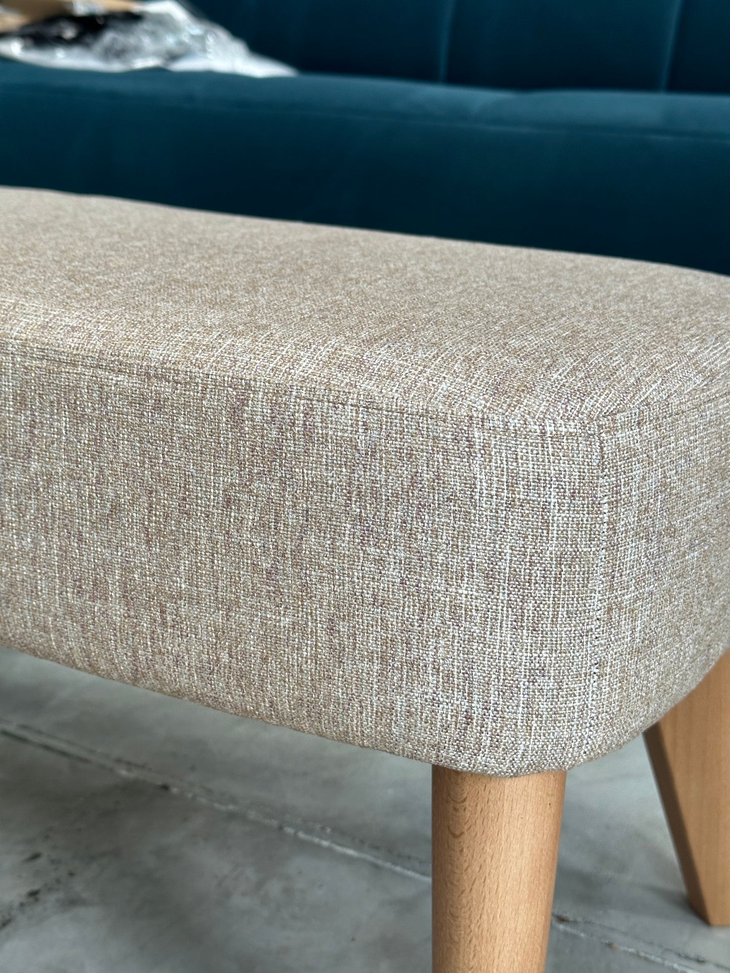 John Lewis Bergen II Footstool in AquaClean Taupe