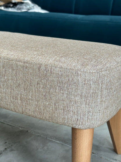 John Lewis Bergen II Footstool in AquaClean Taupe