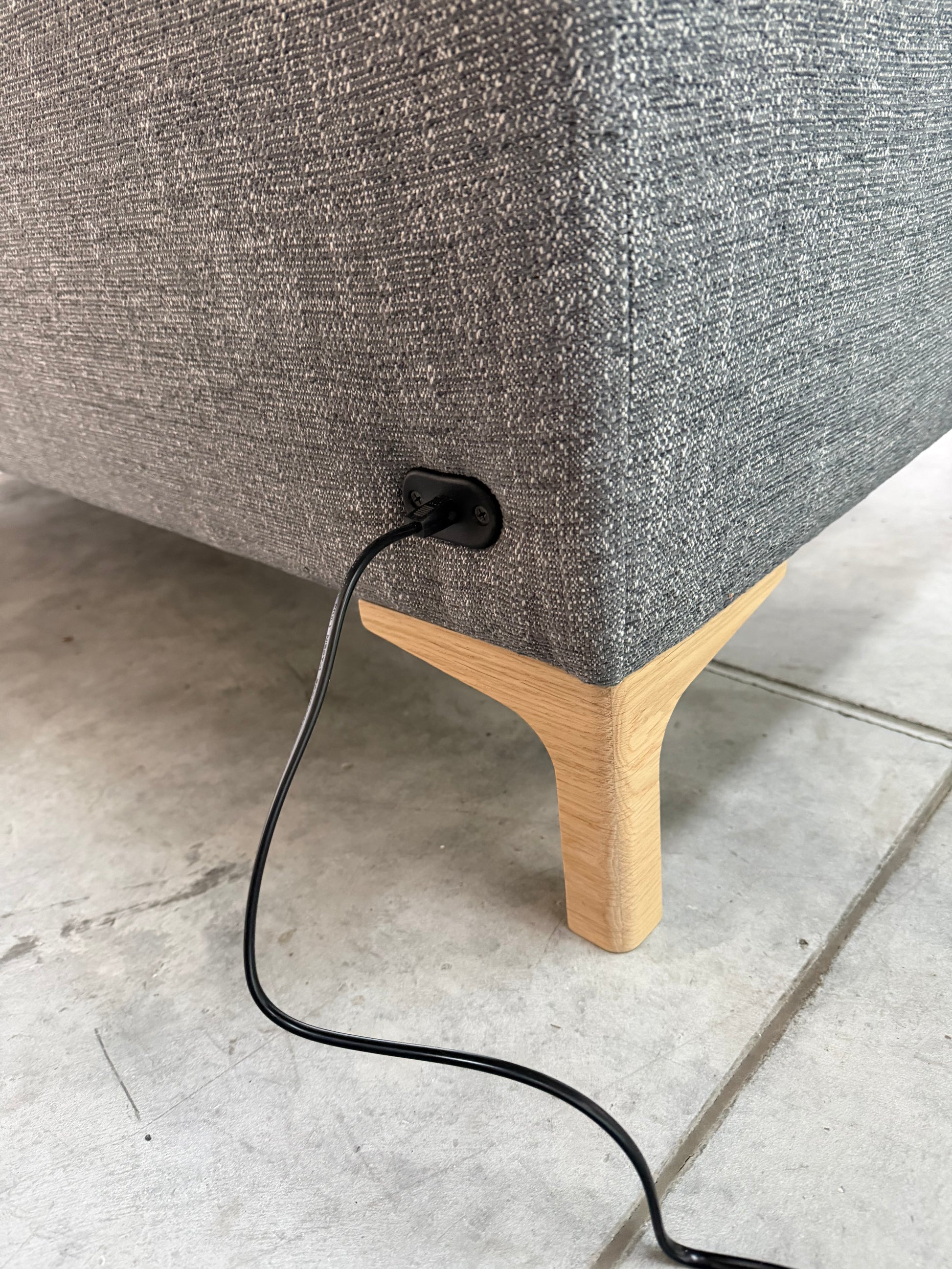 John Lewis Sofa Power Recliner Java Medium 2 Seater Storm Grey Easy Clean