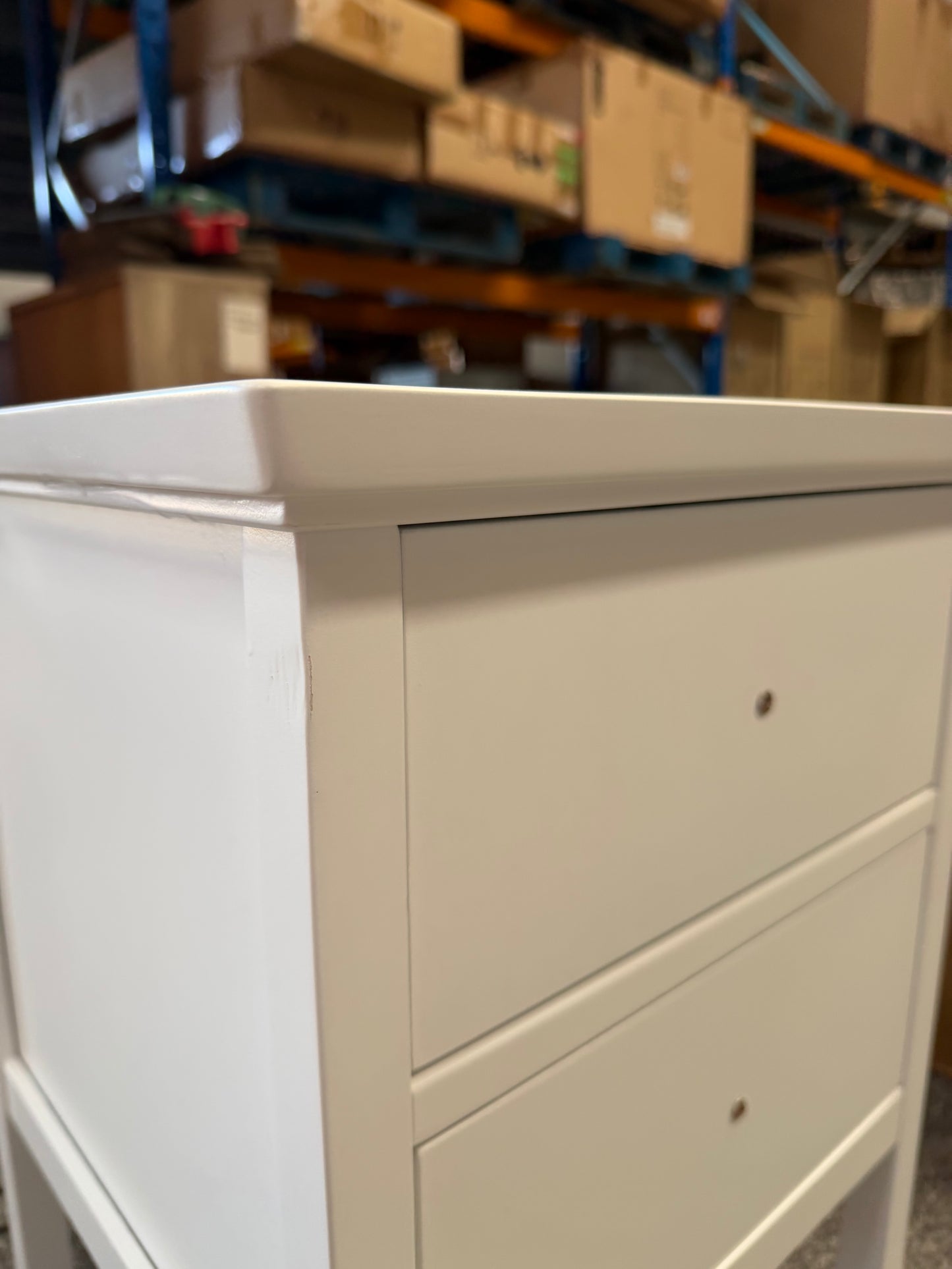 John Lewis Wilton 2 Drawer Bedside Cabinet White