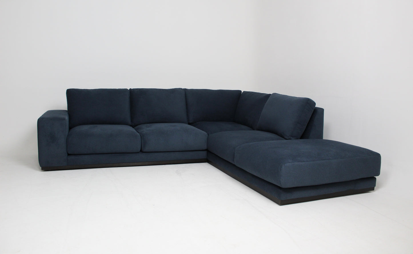 Swoon Denver Grand 4 Seater RHF Corner End Sofa, Indigo Wool