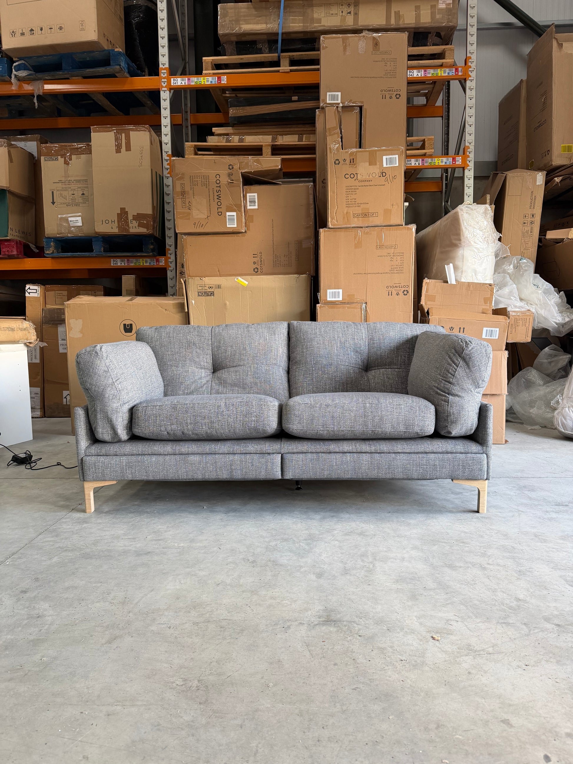 John Lewis Sofa Power Recliner Java Medium 2 Seater Storm Grey Easy Clean