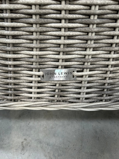 John Lewis Rye Garden Dining Armchairs, Set of 2 Grey