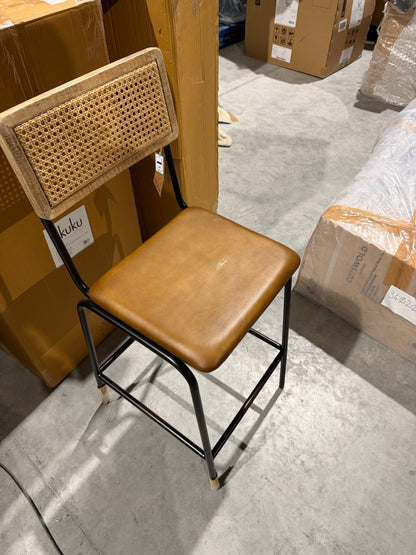 nkuku Iswa Counter Chair, Aged Tan