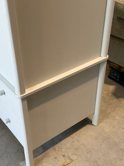 John Lewis  Spindle Double Wardrobe with 2 Drawers, Like New, Grey