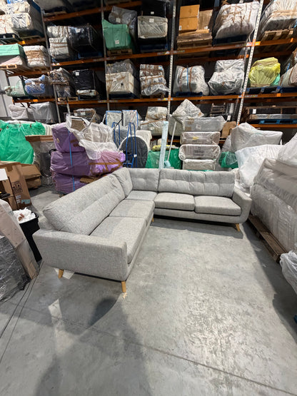 John Lewis Corner Sofa Barbican 5+ Seater Connie Grey