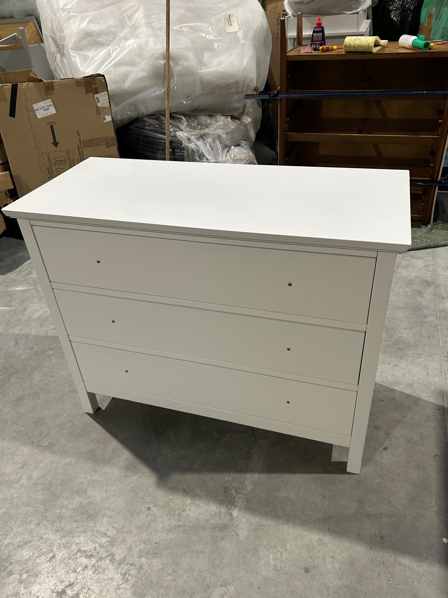 John Lewis Wilton 3 Drawer Chest White