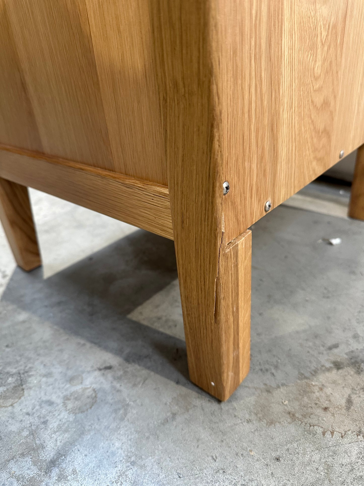 John Lewis Essence 1 Door Bedside Table, Oak
