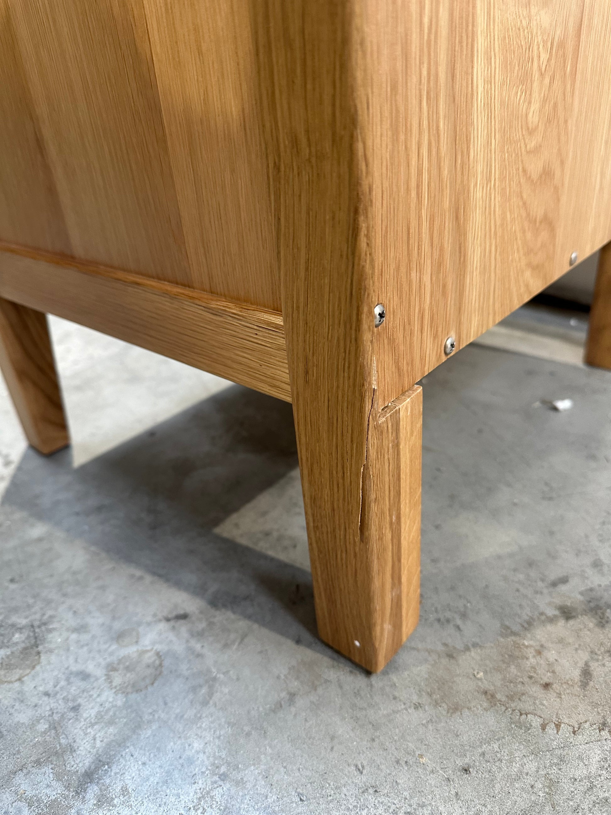 John Lewis Essence 1 Door Bedside Table, Oak