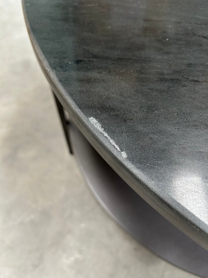 nkuku Karoko Round Marble Coffee Table, Black