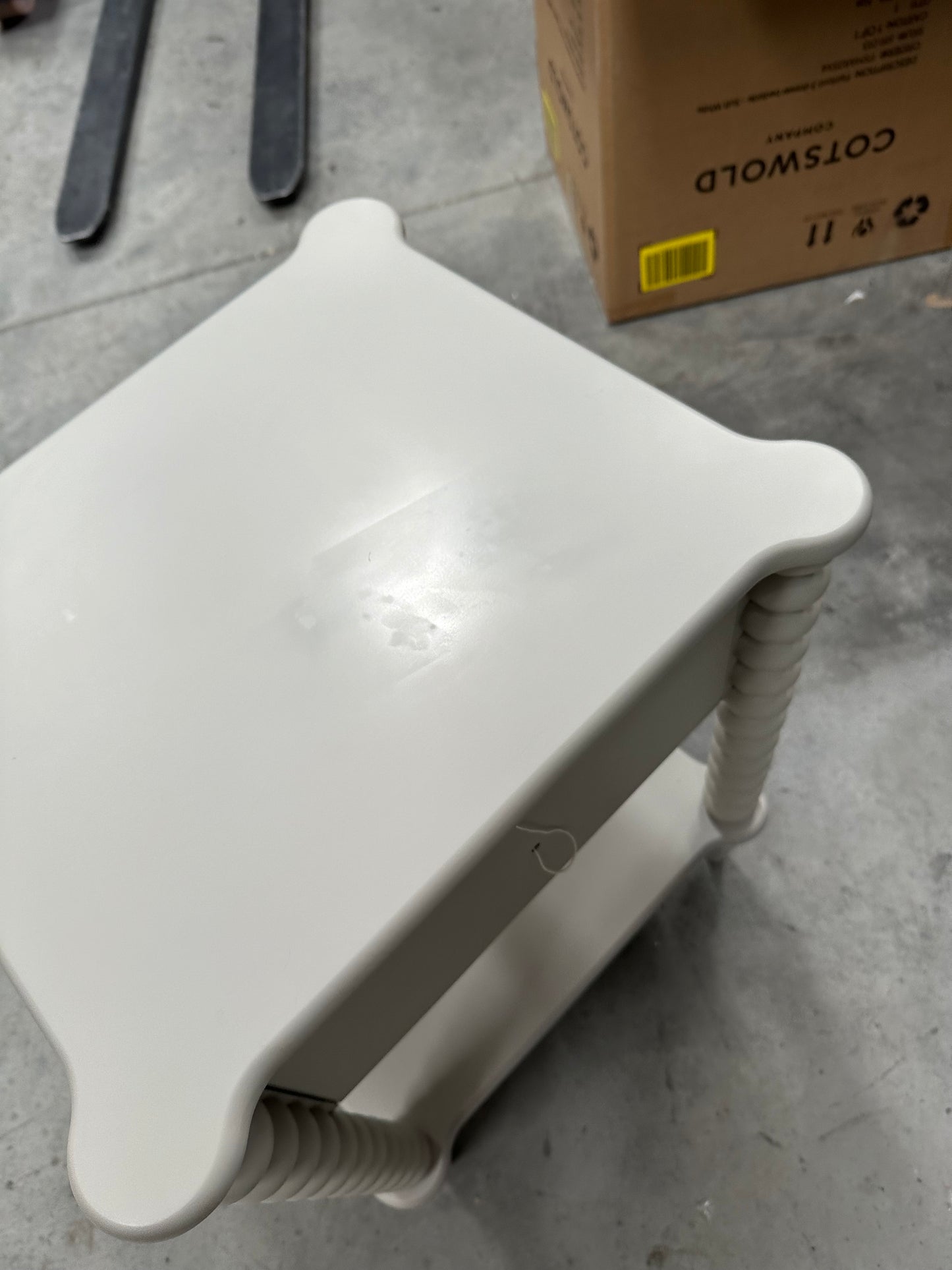 John Lewis Drawer Bedside Bobbin 1  Table Grey