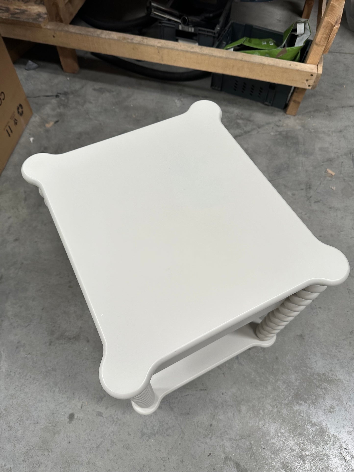 John Lewis Drawer Bedside Bobbin 1  Table Grey