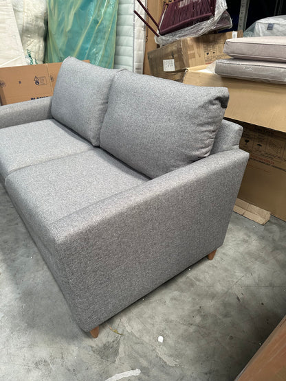 John Lewis Bailey II Medium Sofa Bed, Light Leg, Brushed Tweed Grey