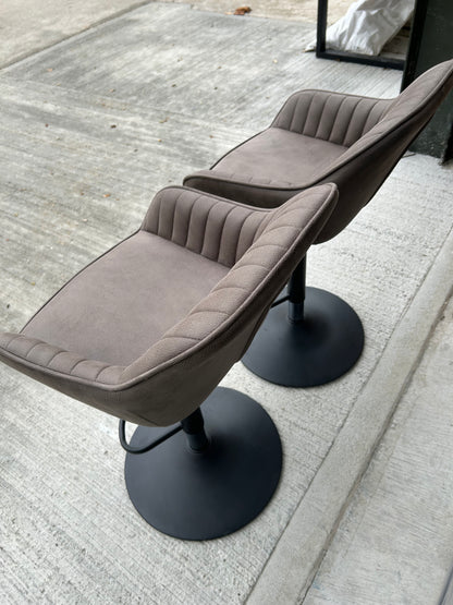 John Lewis Brooks Gas Lift Adjustable Bar Chairs Mocha