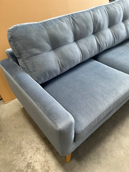 John Lewis Barbican Large 3 Seater Sofa Aquaclean Titan Blue