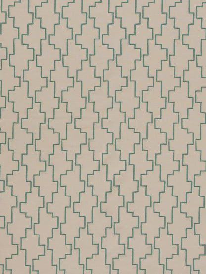 John Lewis Steps Embroidered Furnishing Fabric in green £35pm