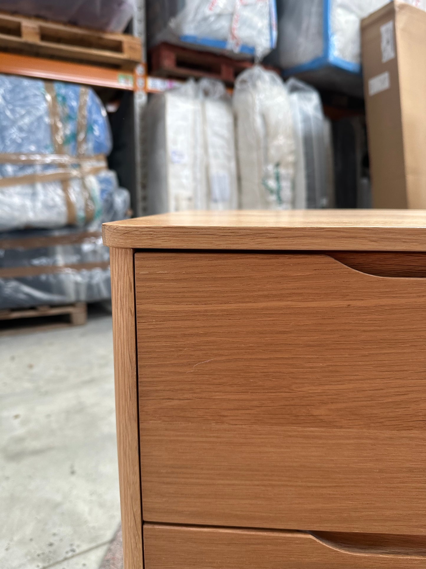 John Lewis Bow 6 Drawer Chest, Natural
