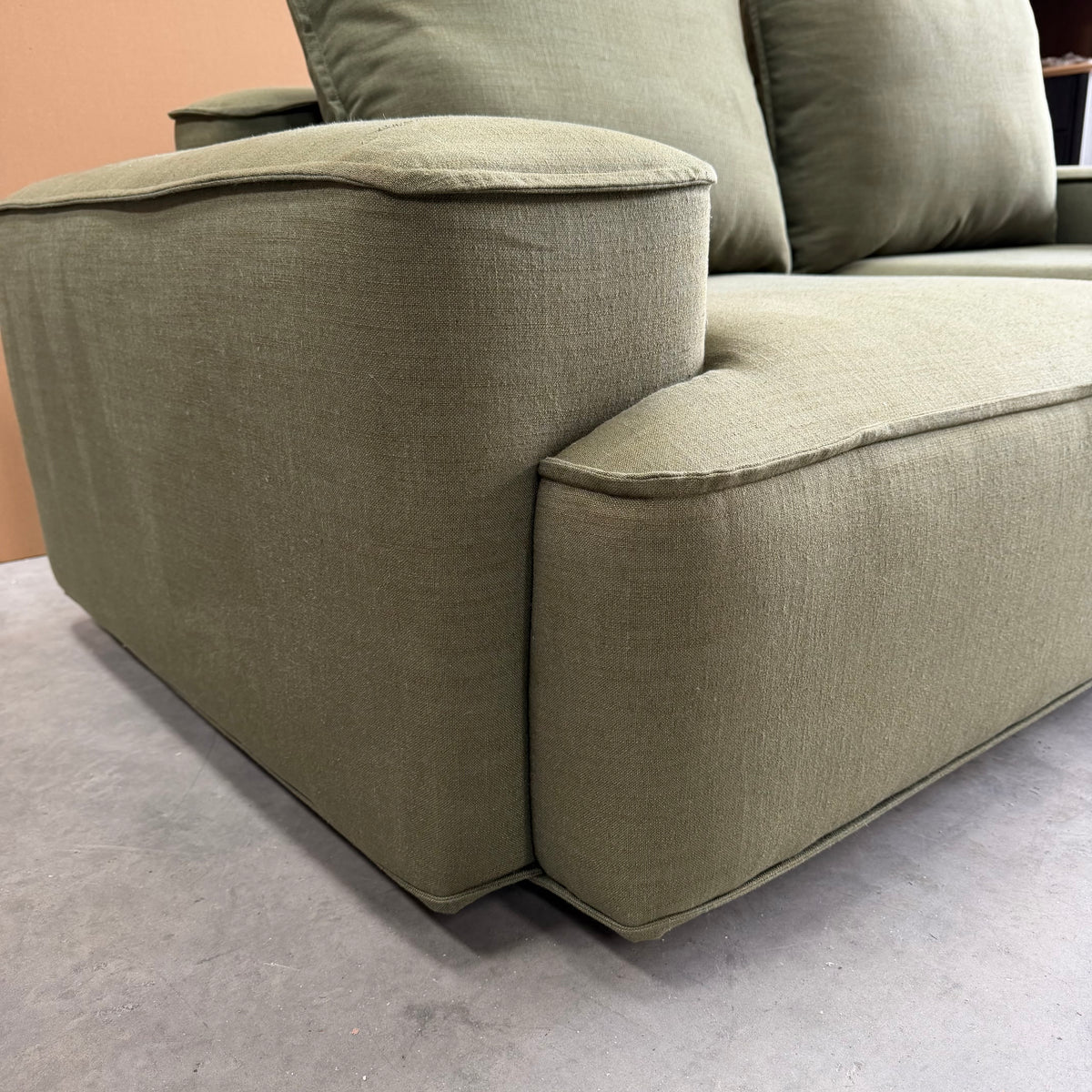 John Lewis Border Large 3 Seater Sofa, Dark Leg