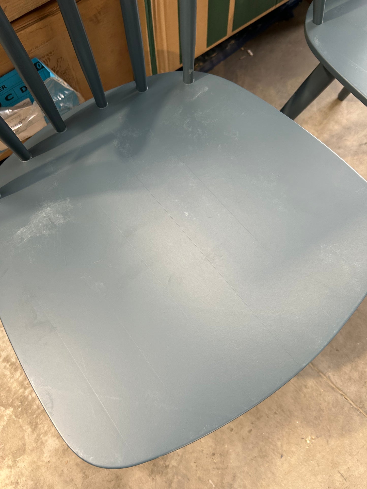 John Lewis Spindle Dining Chair, Set of 2, Blue, FSC-Certified