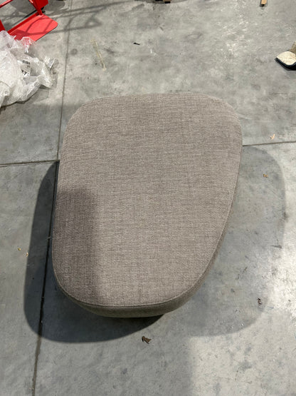 John Lewis Lozenge Footstool, Metal Legs Opal Putty