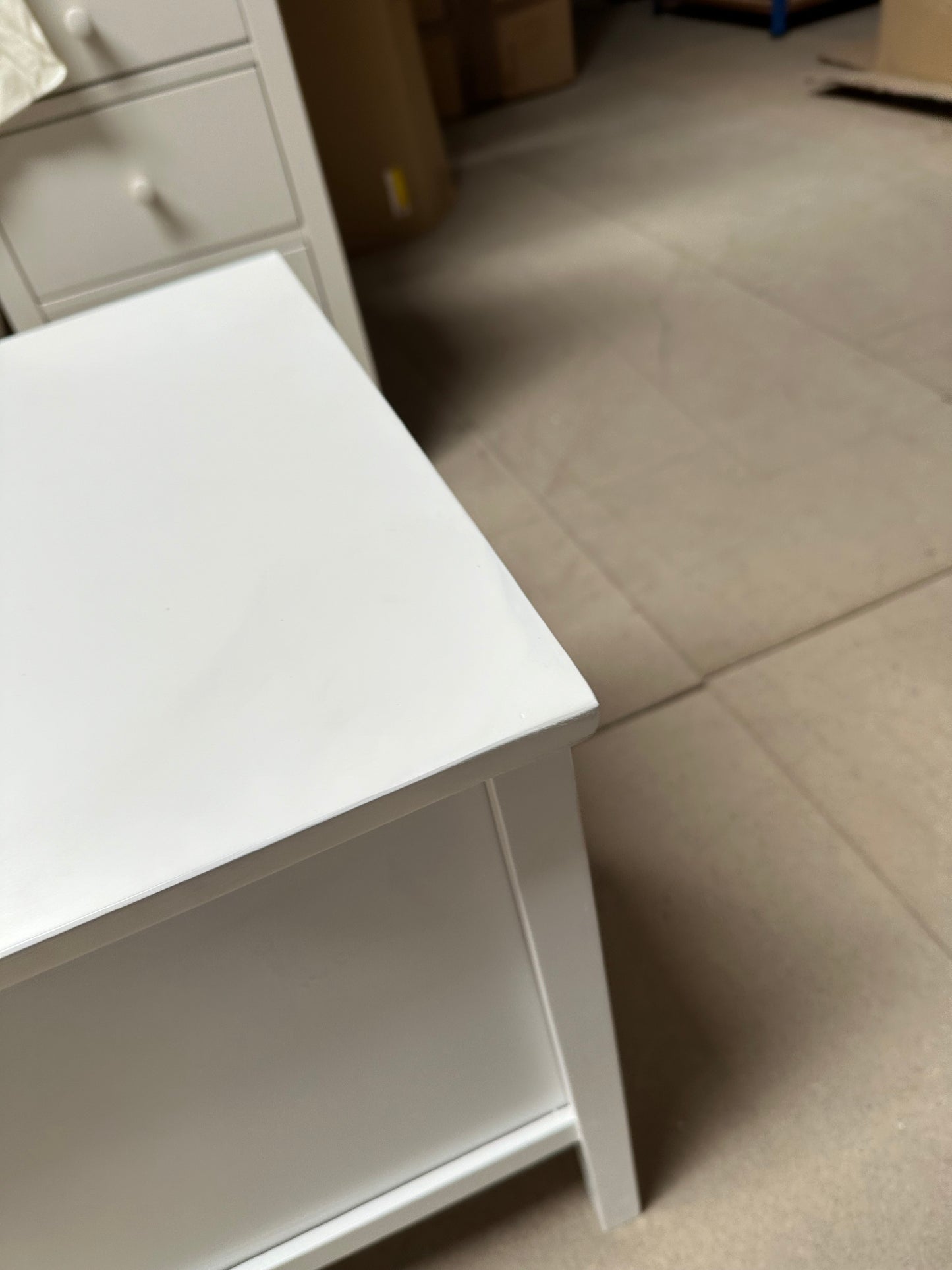 John Lewis White ANYDAY Wilton 2 Drawer Bedside Cabinet