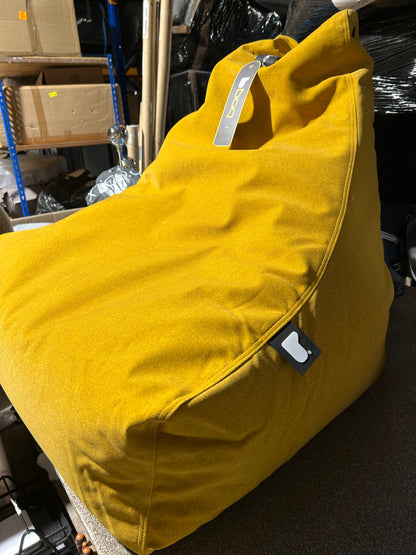 Extreme Lounging Mighty Brushed Suede Bean Bag, Mustard