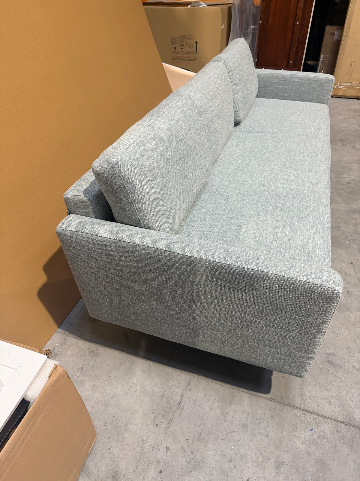 Swyft Linen 3 Seater Sofa Model 01  Seaglass