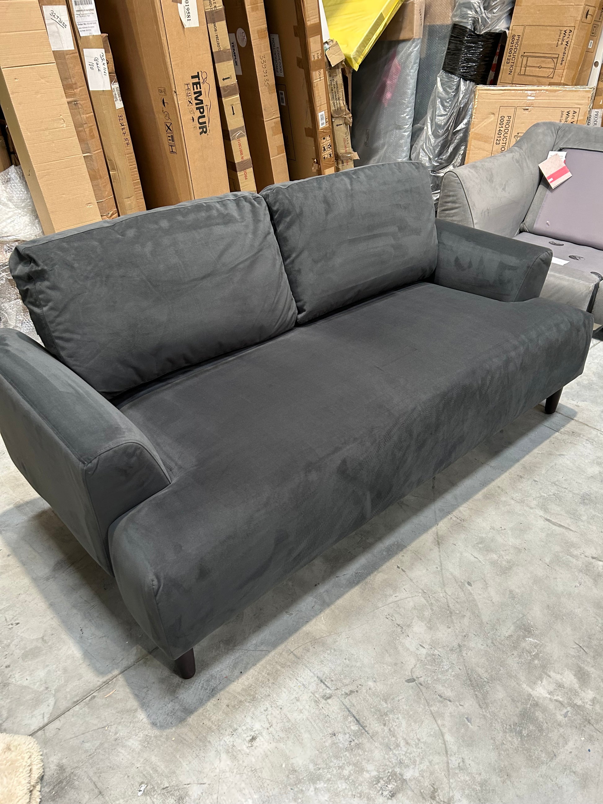 Swyft Model 05 Medium 2 Seater Sofa Charcoal Velvet