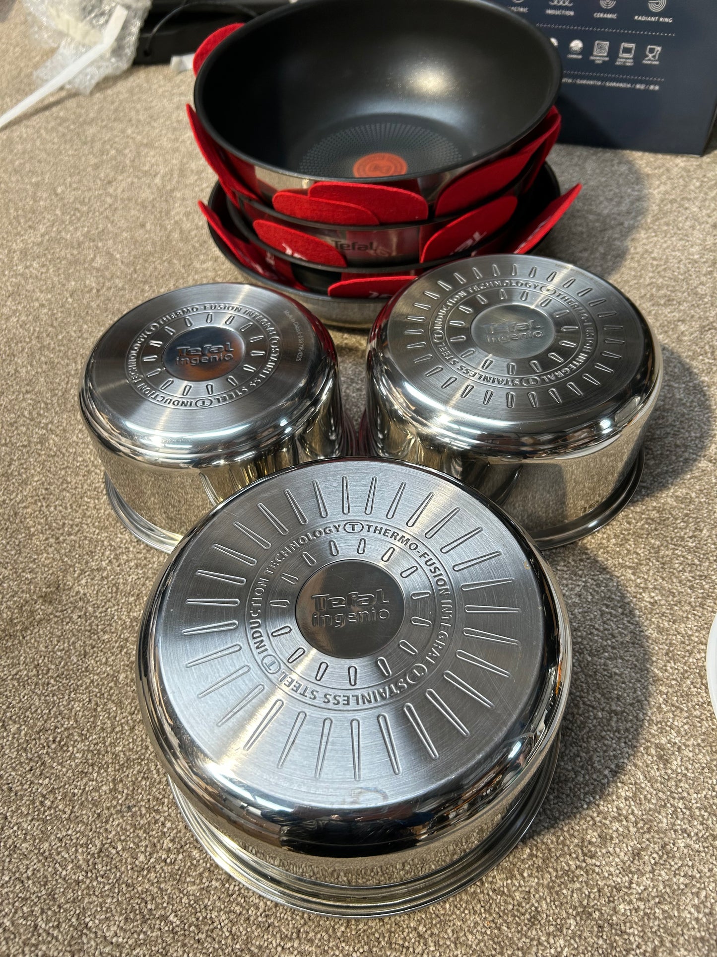 Tefal Ingenio Emotion Stainless Steel Pans, Lids & Utensils Set, 22 Piece