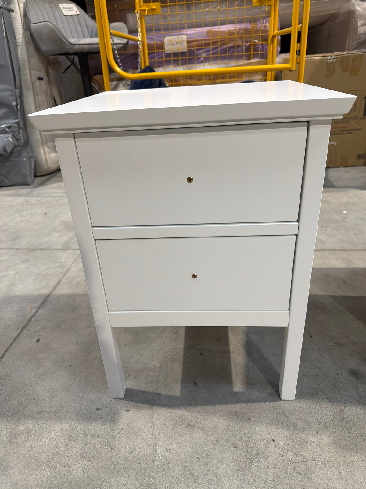 John Lewis Wilton 2 Drawer Bedside Storage Cabinet White