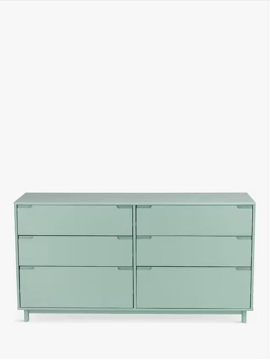 John Lewis chest of drawers Format 3+3 Chest Green