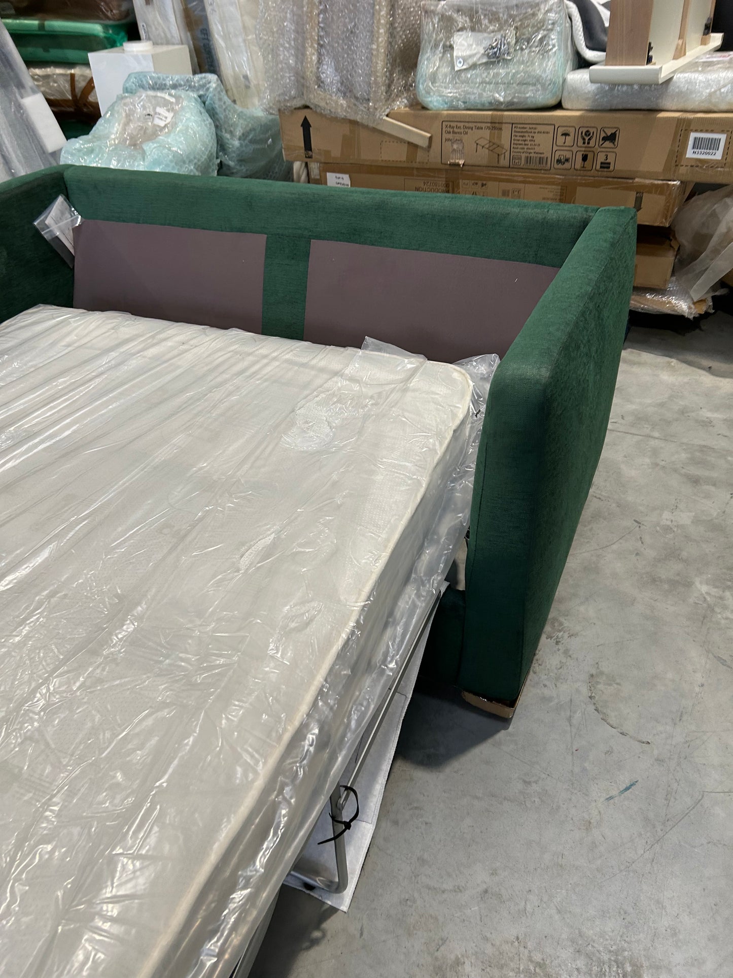 John Lewis Sofa Bed Alpine Green Booth