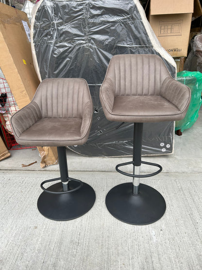 John Lewis Brooks Gas Lift Adjustable Bar Chairs Mocha