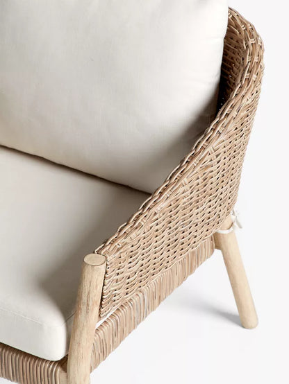 John Lewis Burford Garden Woven Lounging Chairs, Set of 1 , FSC-Certified (Acacia Wood), Natural