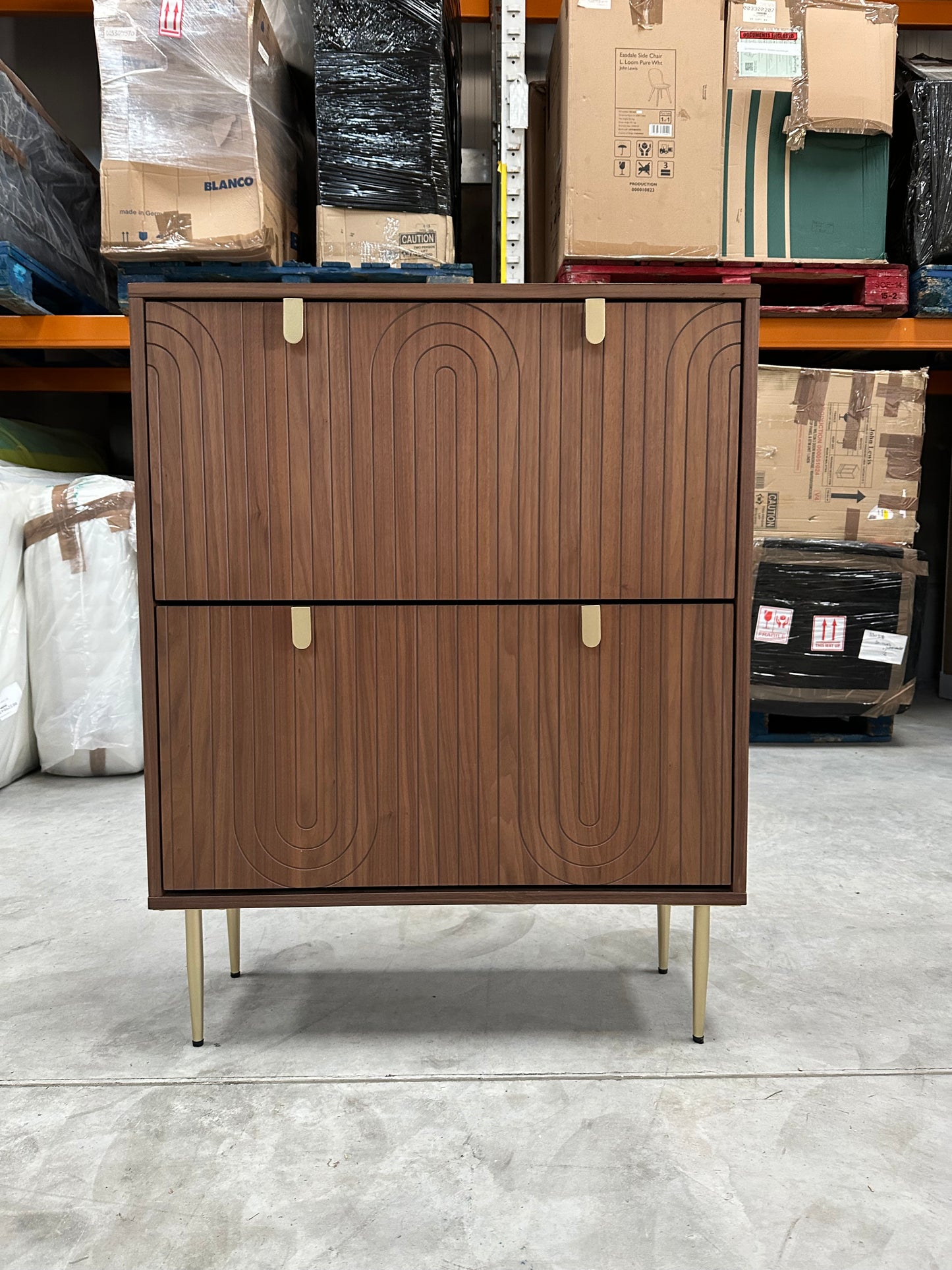 John Lewis Harvard Wide Shoe Storage Unit, Walnut