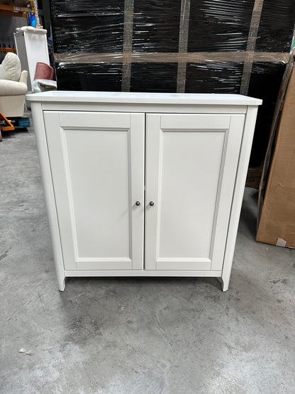 John Lewis Portsman Double Towel Cupboard, White