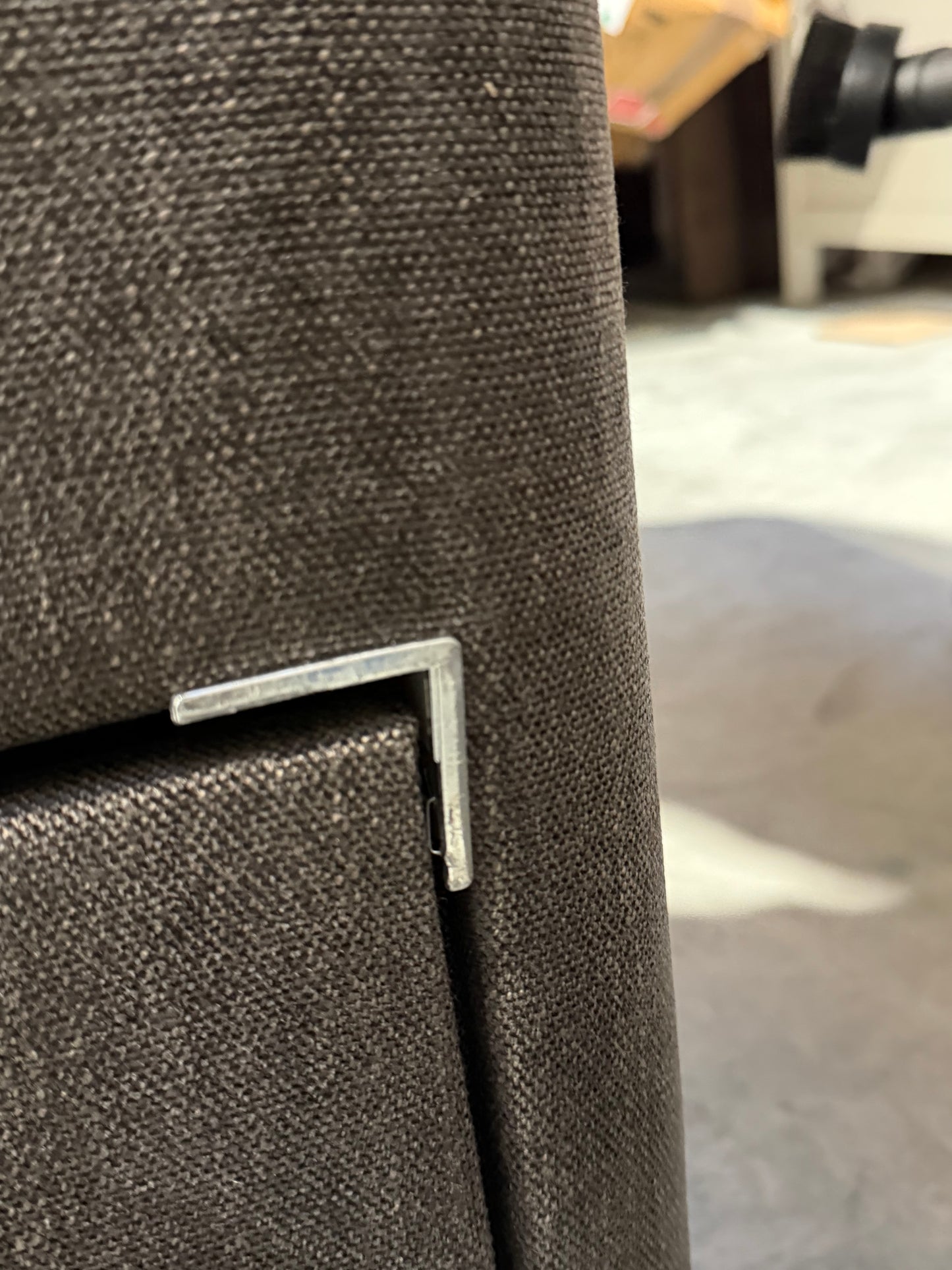 John Lewis Pocket Sprung 4 Drawer Divan Base, Double, Soft Touch Chenille Charcoal