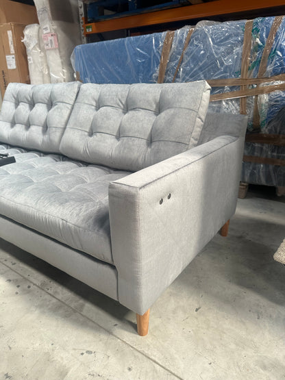 John Lewis Draper II Large Motion Sofa Easy Clean Ocean Blue