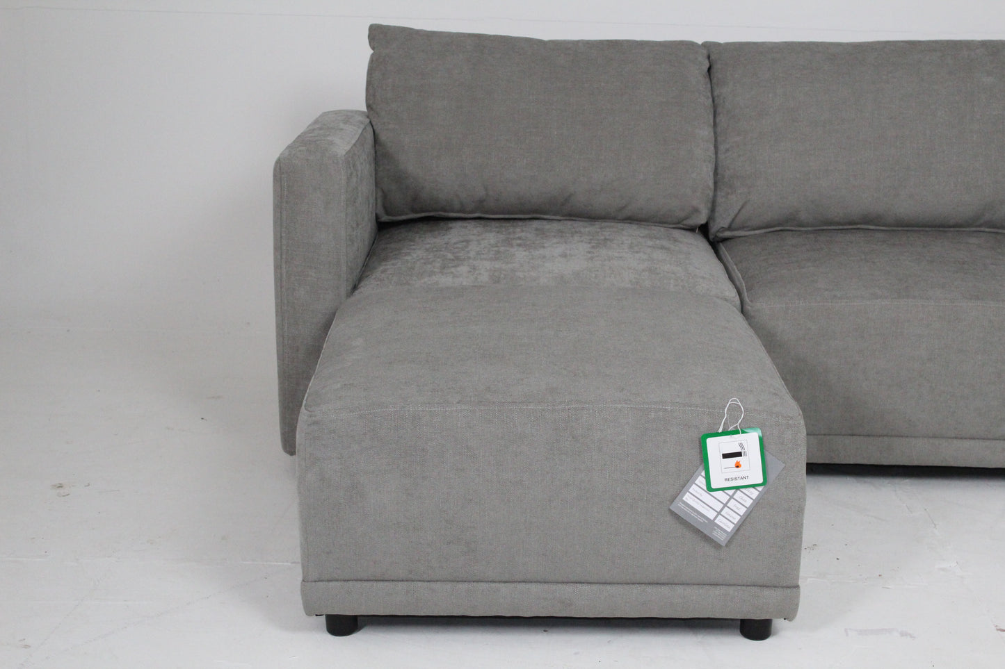 John Lewis Bundle Bold Arm 4 Seater Chaise End Sofa In Easy Clean Grey