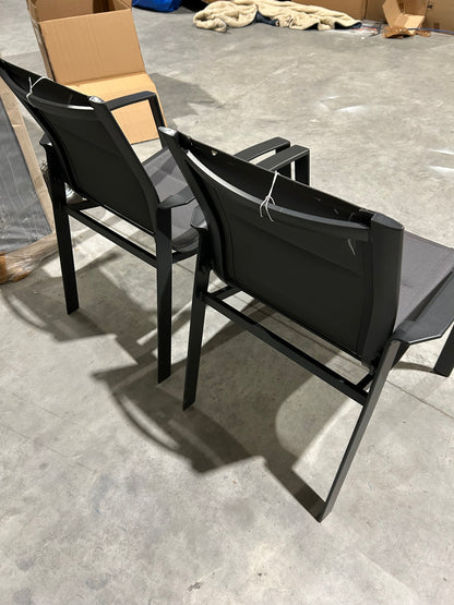 John Lewis Tampa Garden Dining Chair, Set of 2, Grey