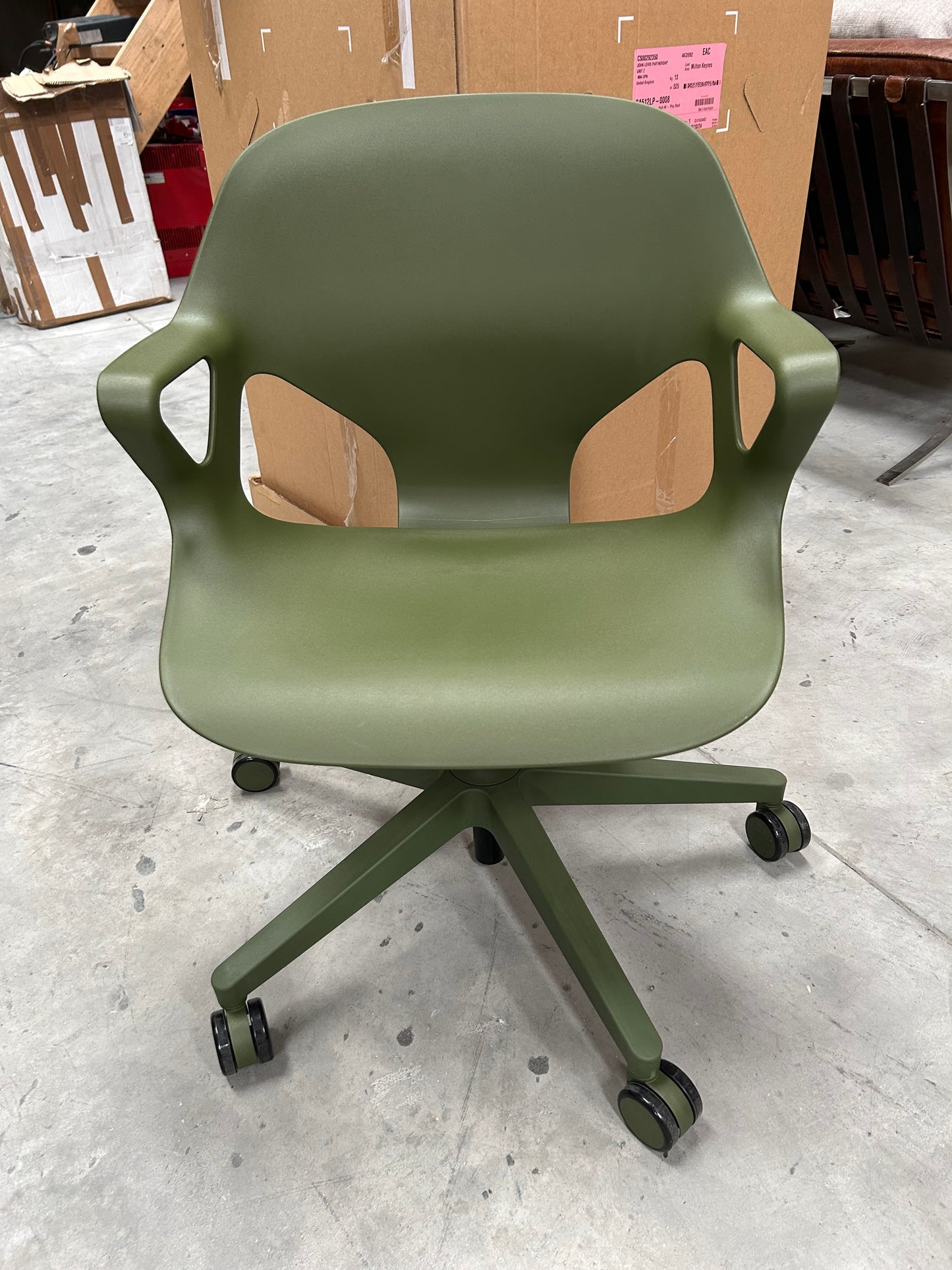 Herman miller Zeph Fixed Arms Chair Green