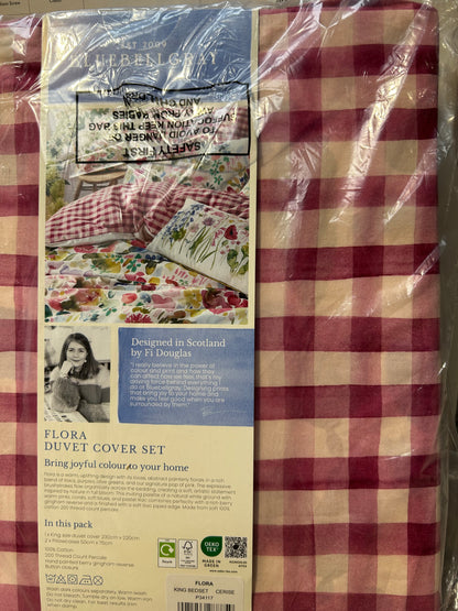 bluebellgray Flora Reversible King Duvet Cover Set, Multi