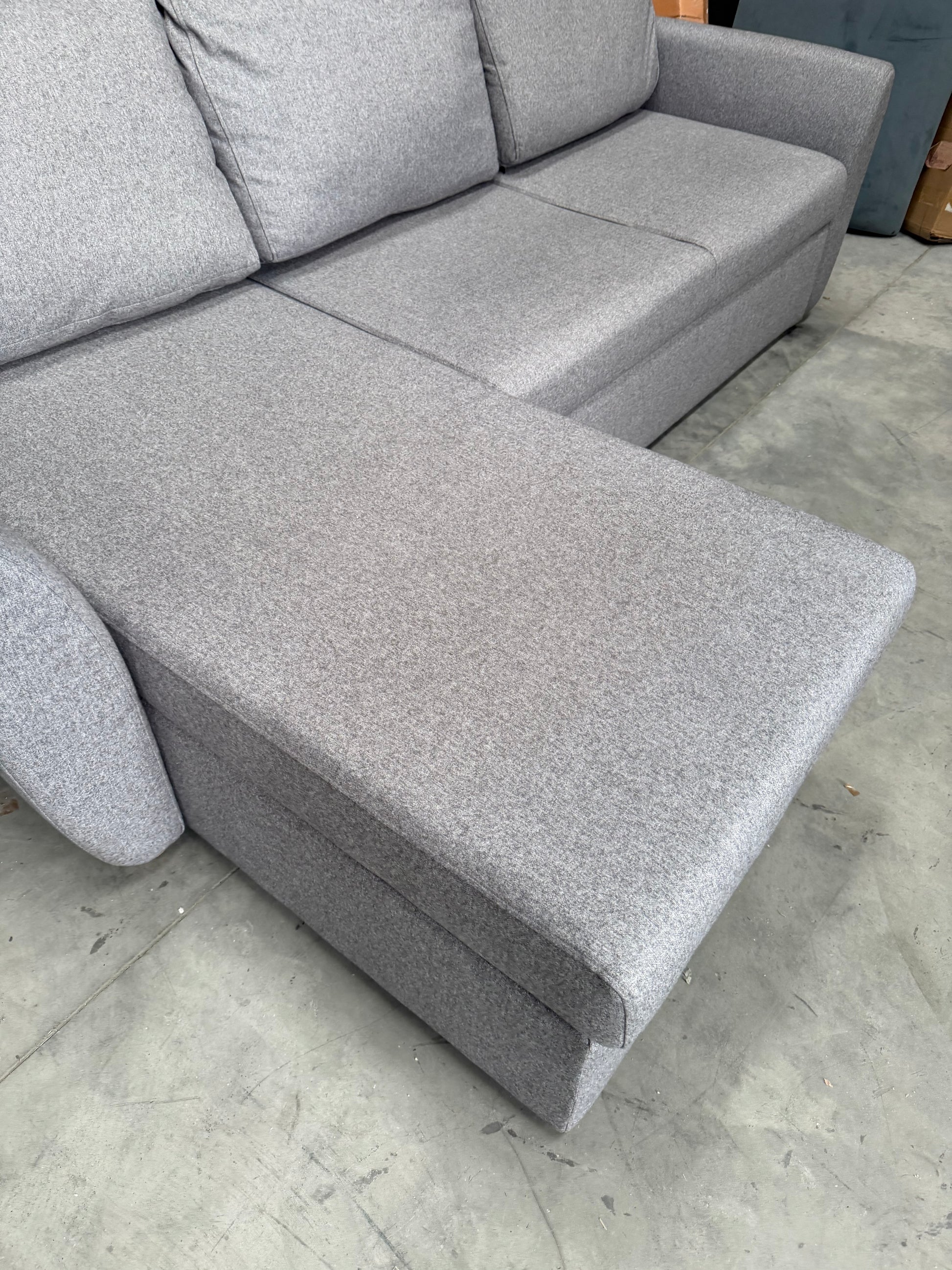 John Lewis Sofa Bed with Storage Sansa Splayed Arm in Tweed