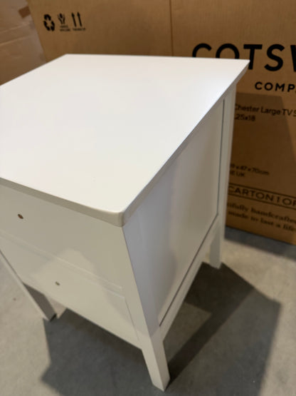 John Lewis Wilton 2 Drawer Bedside Cabinet, White