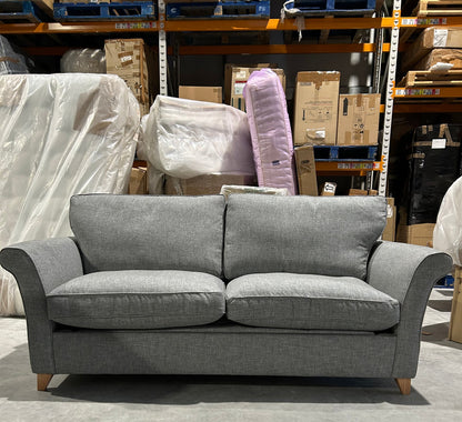 John Lewis Charlotte II Grand 4 Seater Sofa Aquaclean Connie Mist Grey