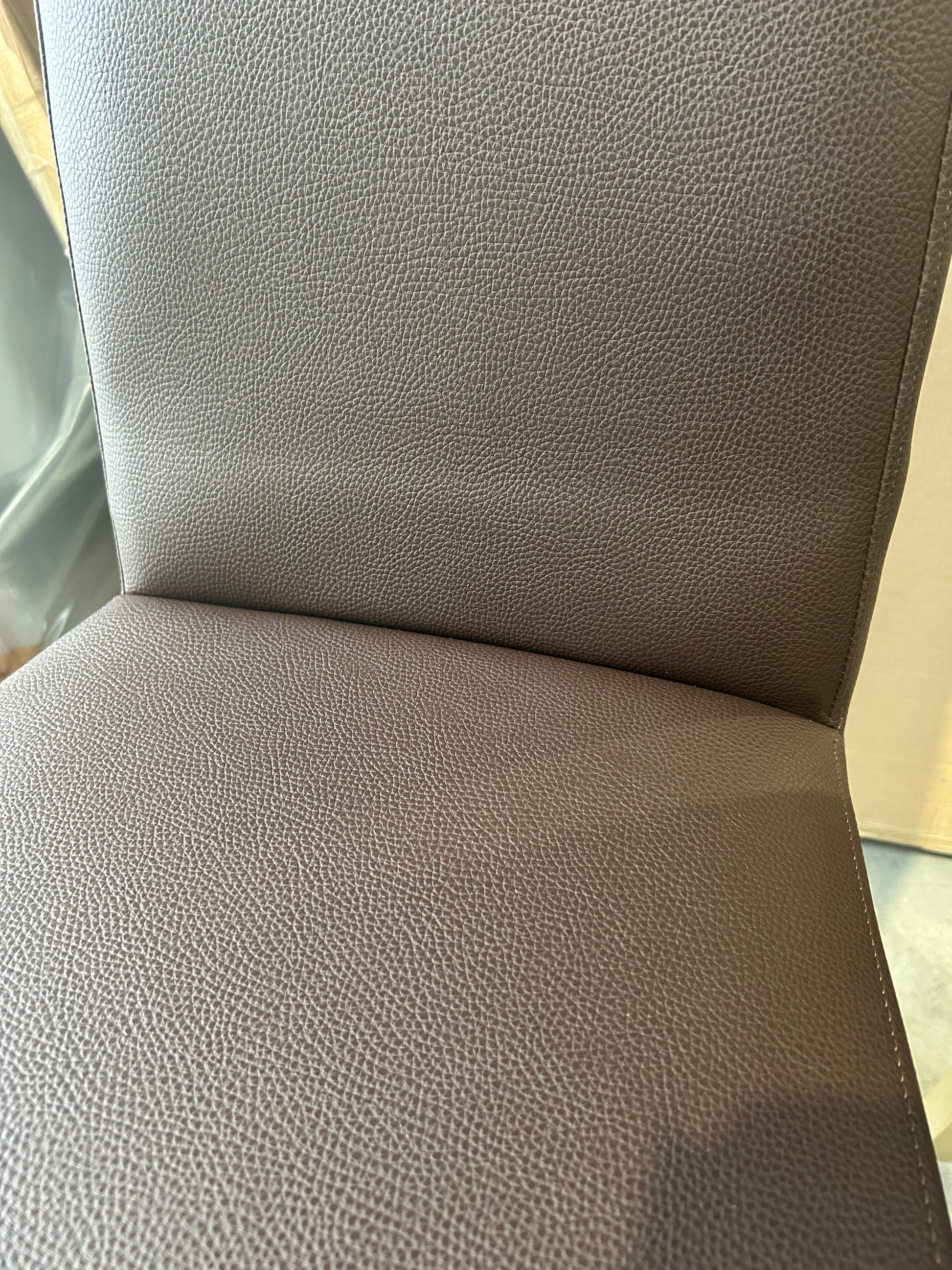 John Lewis Slender Faux Leather Dining Chairs Set of 2